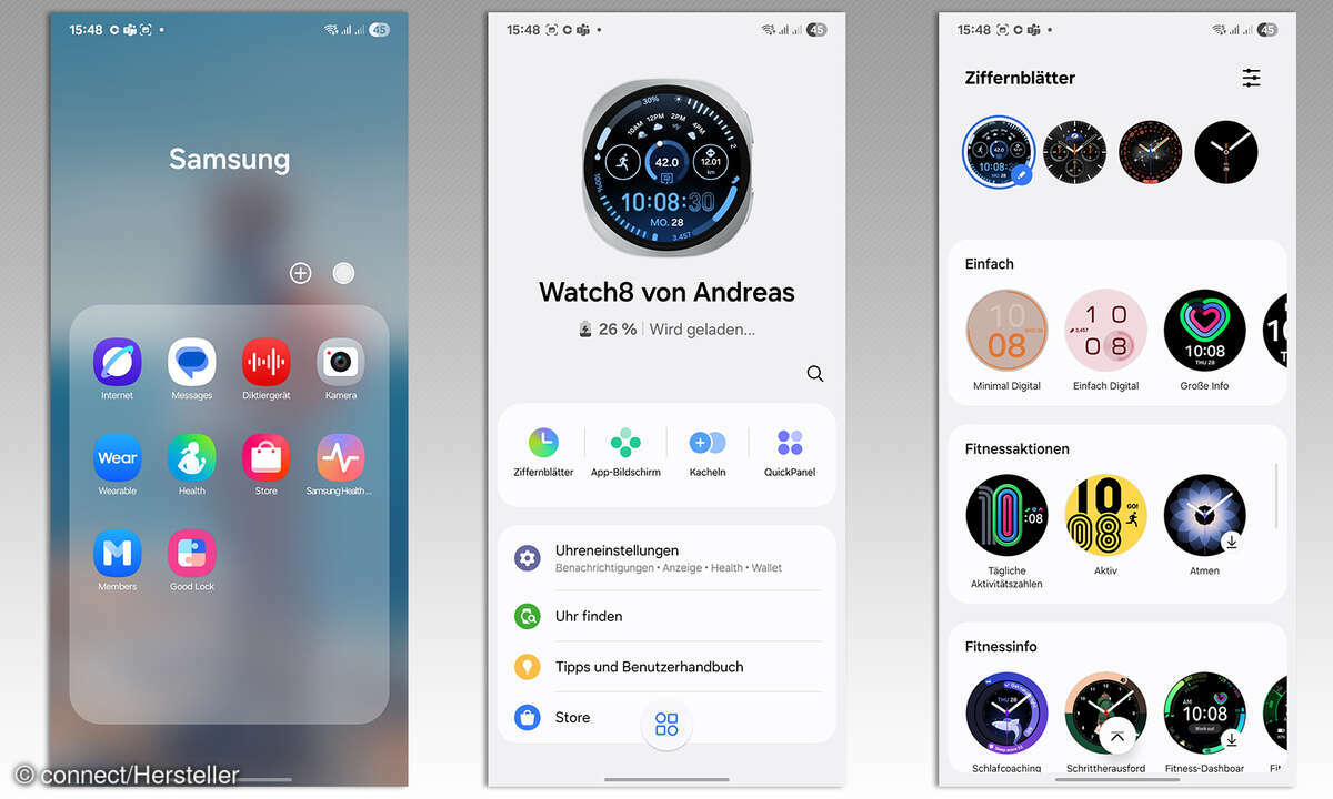 Samsung Galaxy Watch 8 Test Screenshots Wear-App