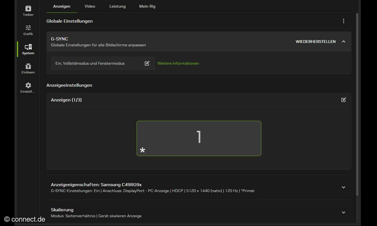 Auf G-Sync (Kompatibilität) sollten Sie bei kompatibler Hardware nicht verzichten.