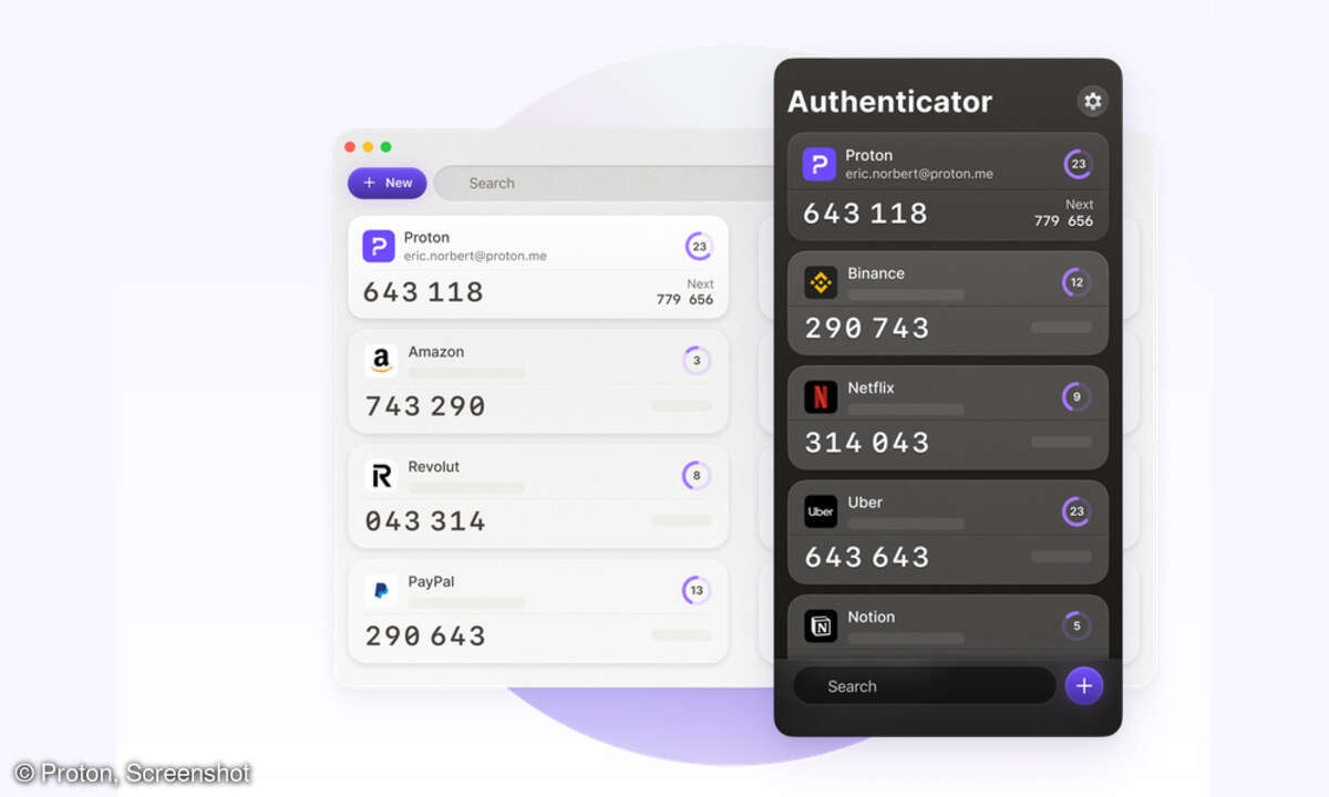 Proton bringt einen eigenen Authenticator für 2FA-Codes heraus.