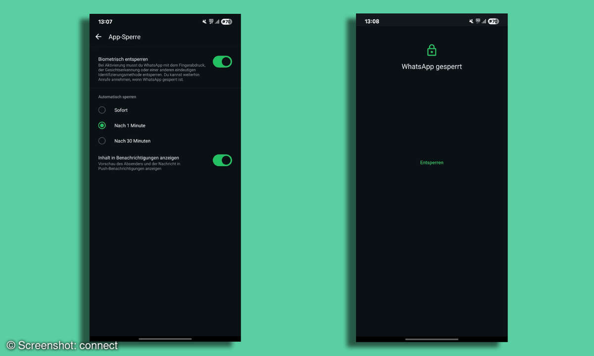 WhatsApp App-Sperre einrichten