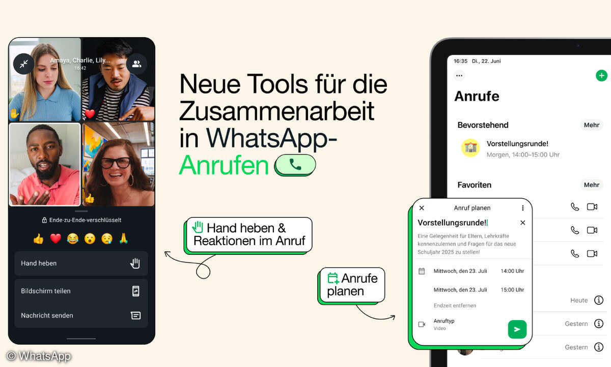 WhatsApp-Anrufe planen