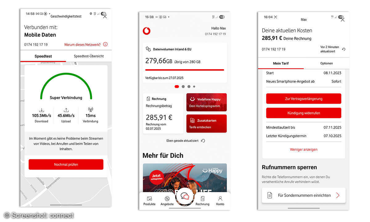 Service-App-Test 2025 Mein Vodafone