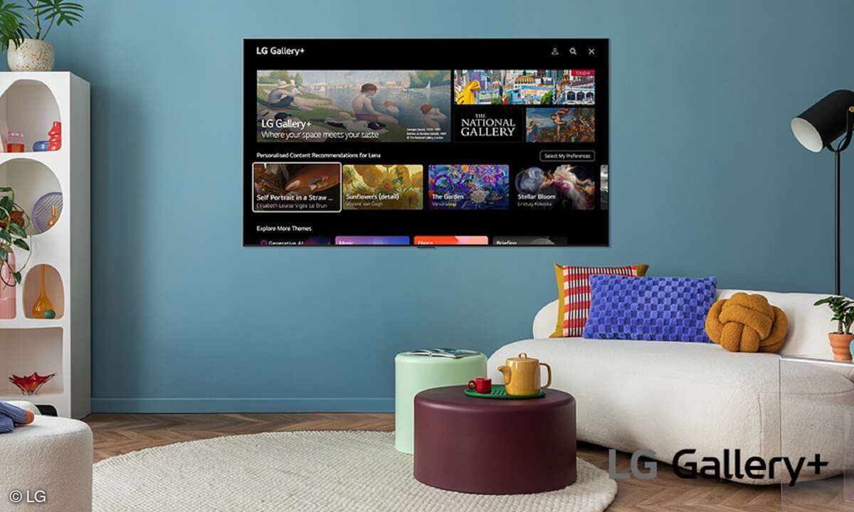 Wer mit seinem LG-TV Kunstwerke und mehr ausstellen will, bekommt Gallery+ als umfangreiche Lösung.