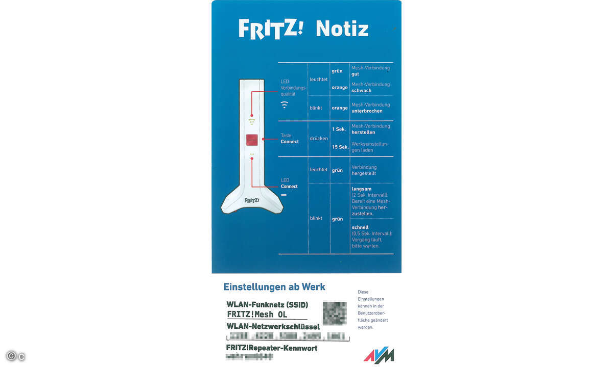 AVM Fritz!Mesh Set 4200 im Test: Screenshot AVM Fritz! Notiz