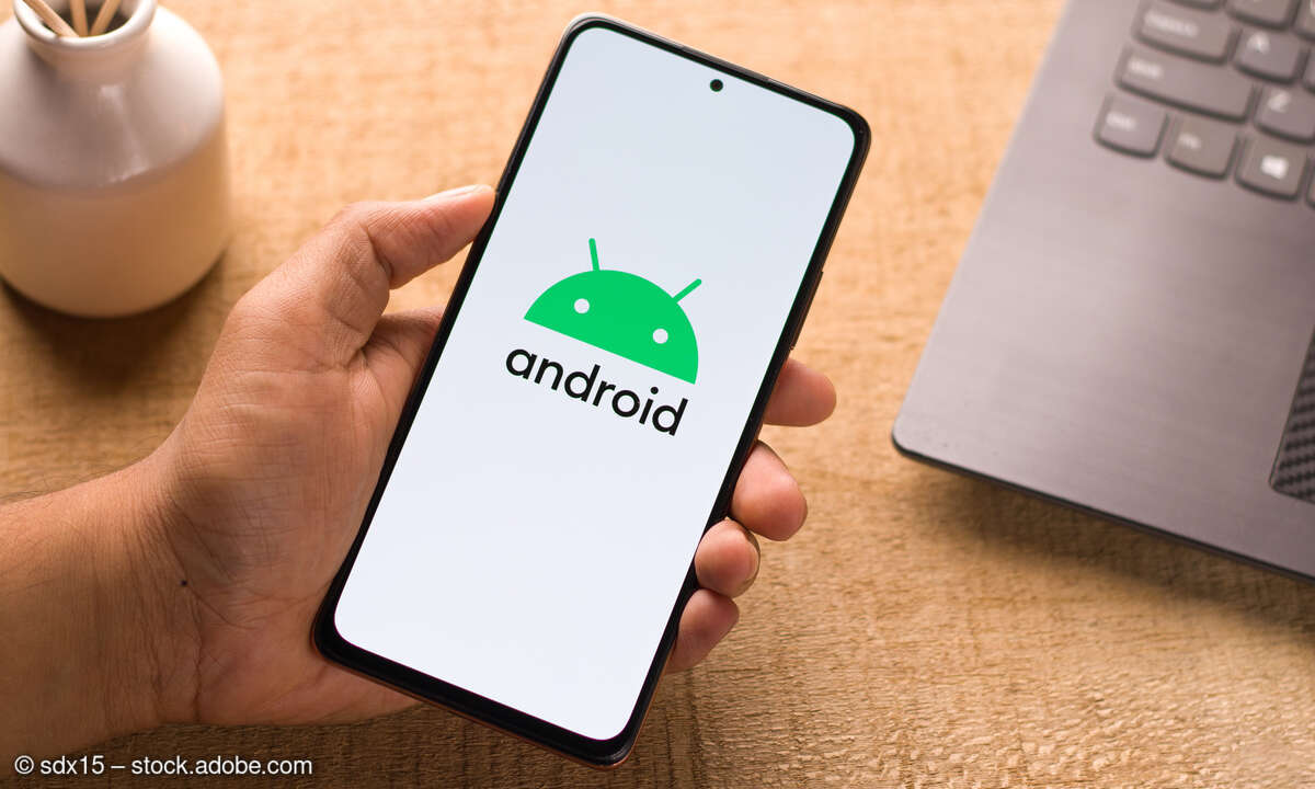 Smartphone mit Android Logo