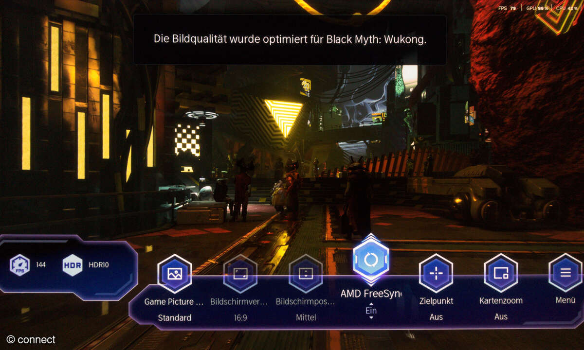 Hisense 100E7Q PRO im Test: Screenshot Menü Gaming