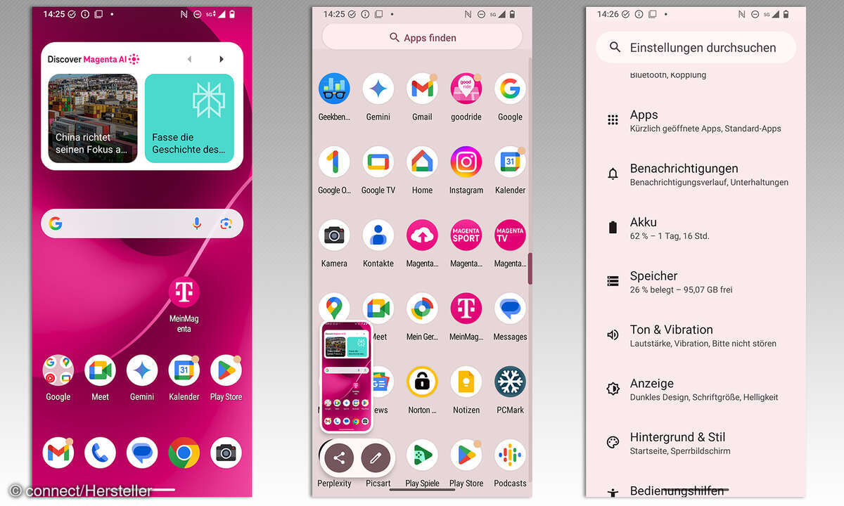 T Phone 3 Test Screenshots Homescreen