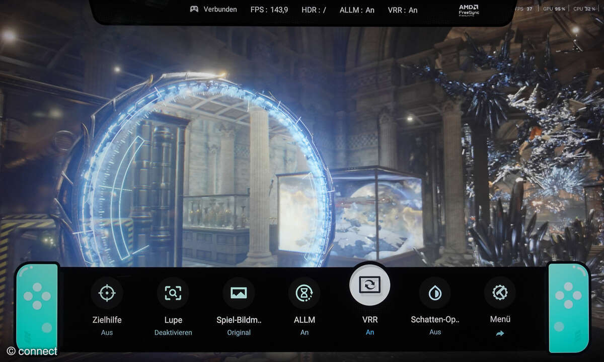 TCL 65Q8C im Test: Screenshot Gaming