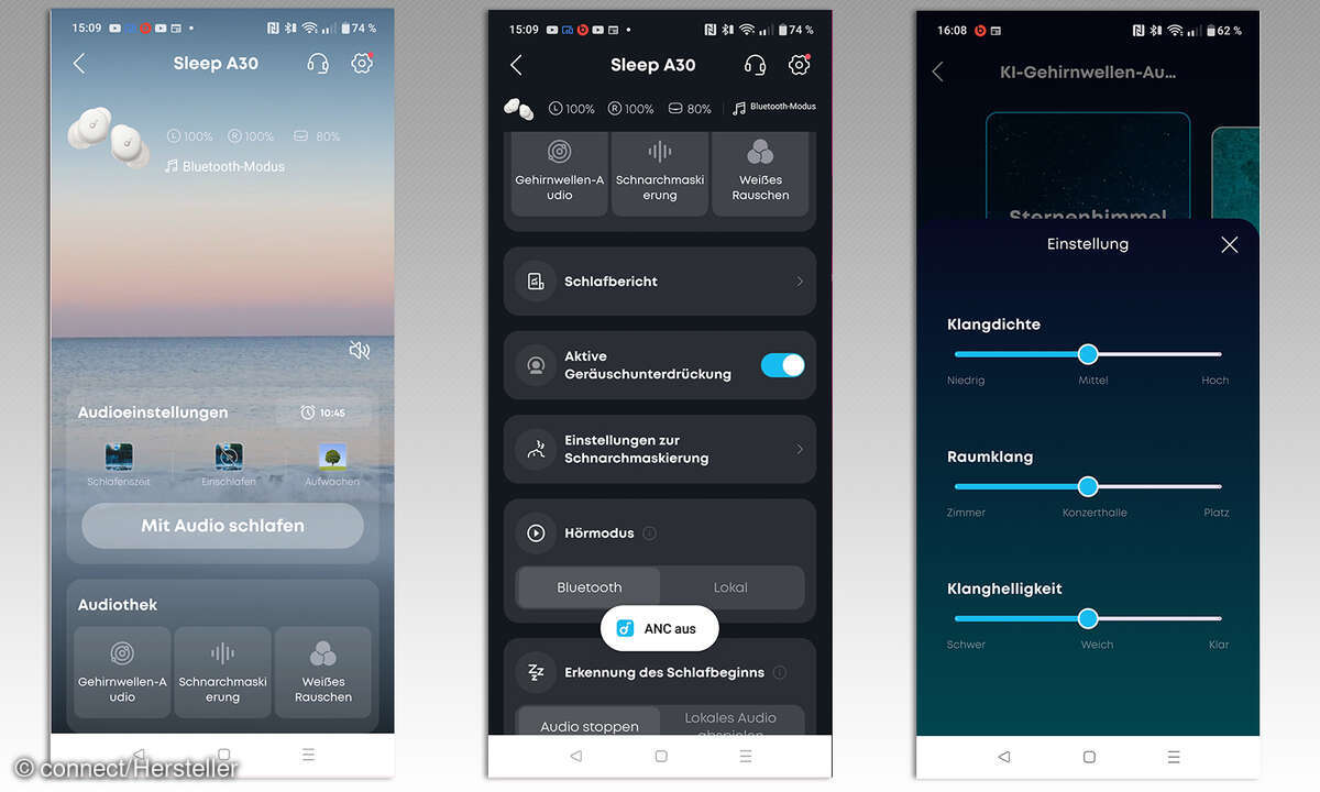 Anker Soundcore Sleep A30 App Screenshots Überblick
