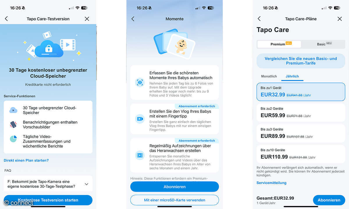 TP-Link Tapo C840 im Test: Screenshots