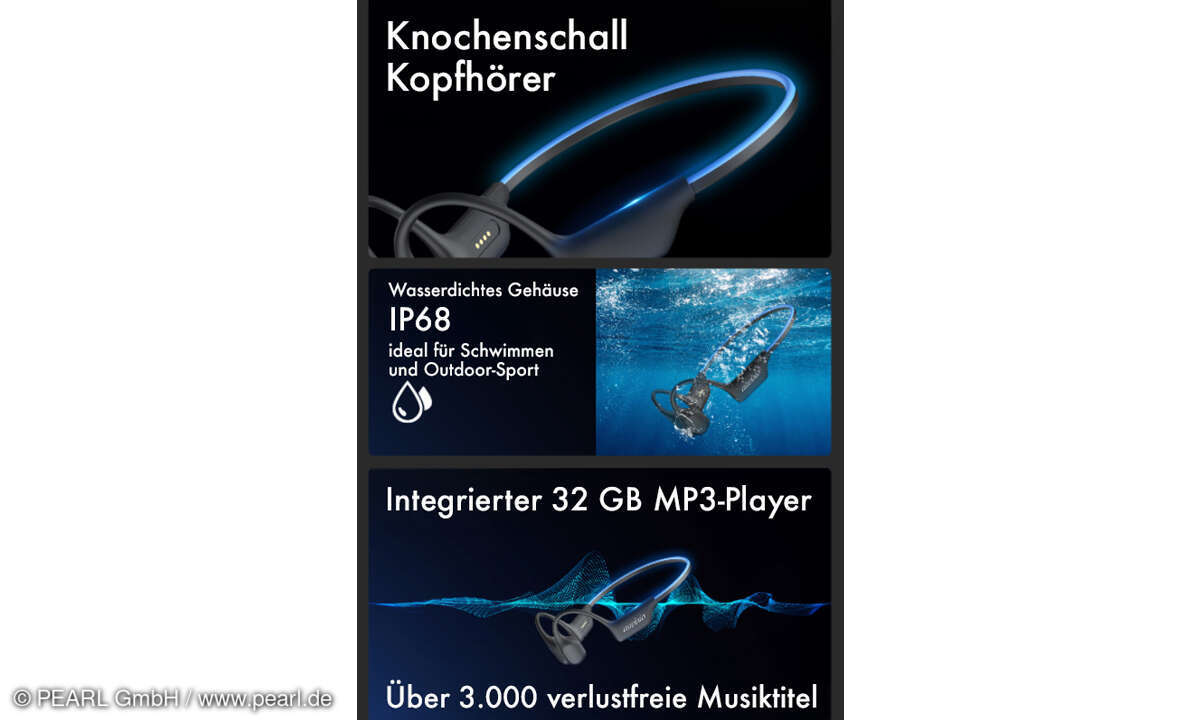 Auvisio Knochenkopfhörer im Check: Eigenschaften