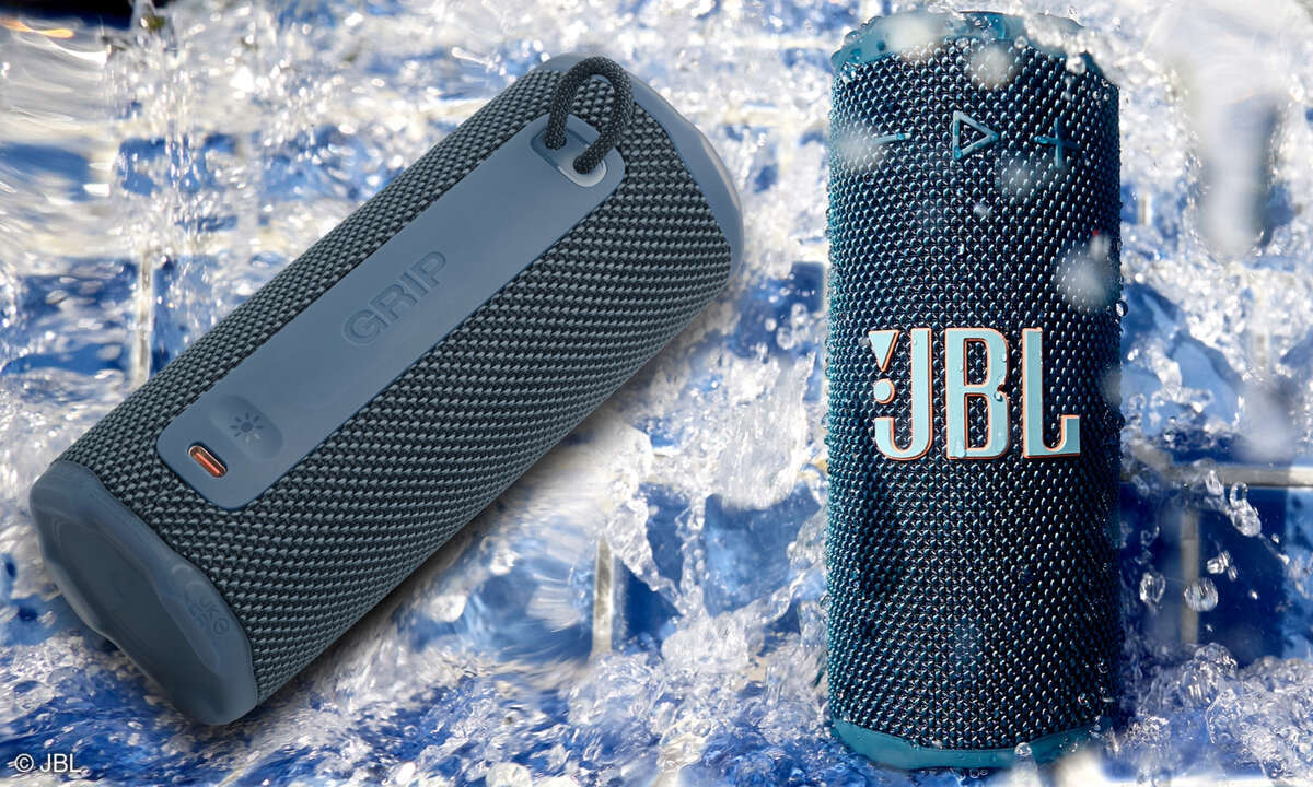 Das Ambient Light auf der Rückseite des JBL Grip sorgt für stimmungsvolle Akzente.
