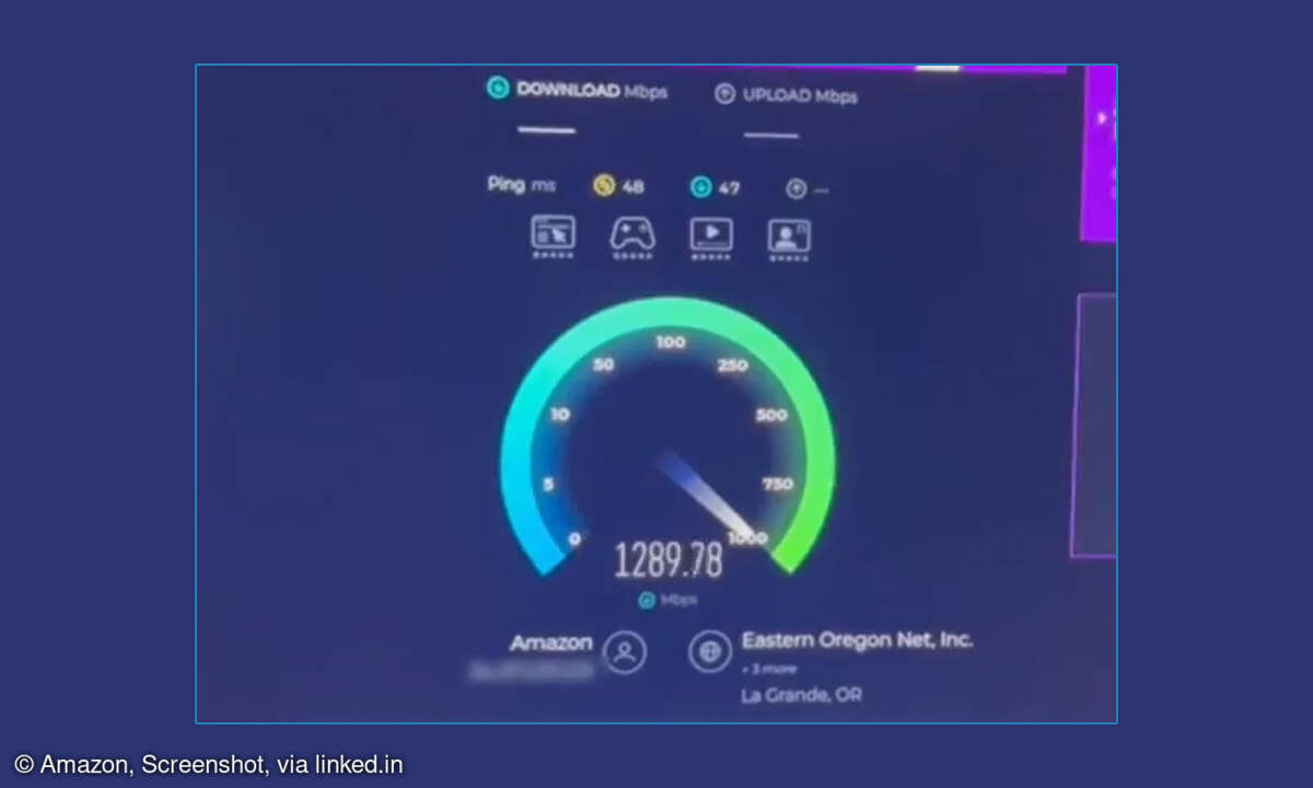Fast 1,3 Gigabit pro Sekunde schaffte Kuiper unter mutmaßlich sehr guten Bedingungen.