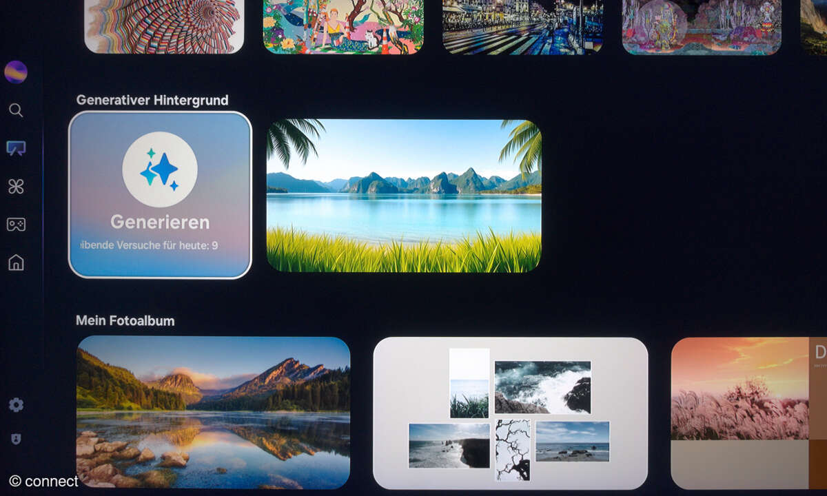 Samsung GQ55Q8F im Test: Screenshot Hintergrundbild