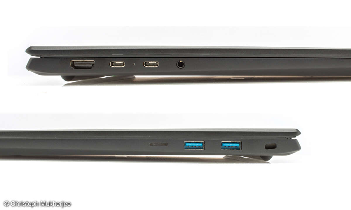 LG gram 17Z90TL-G.AU8BG im Test: Anschlüsse