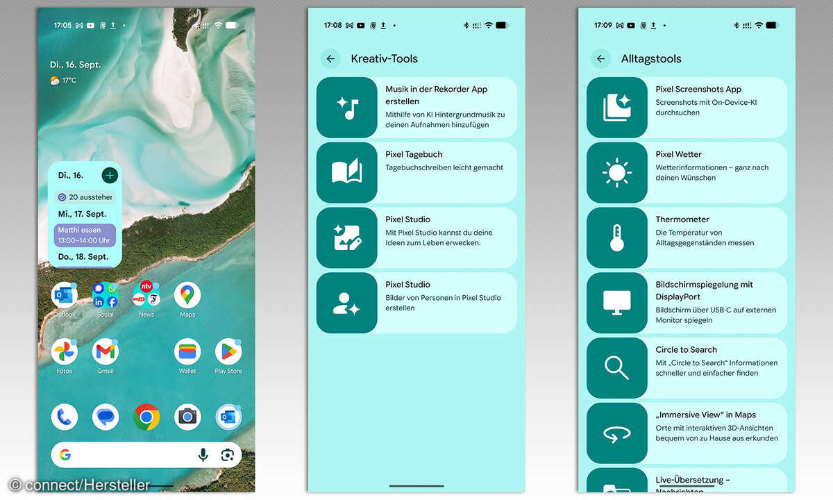 Google Pixel 10 Pro Test Screenshots Oberfläche