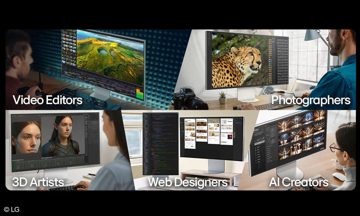 Der LG UltraFine 32U990A präsentiert sich als High-End-Business-Monitor.