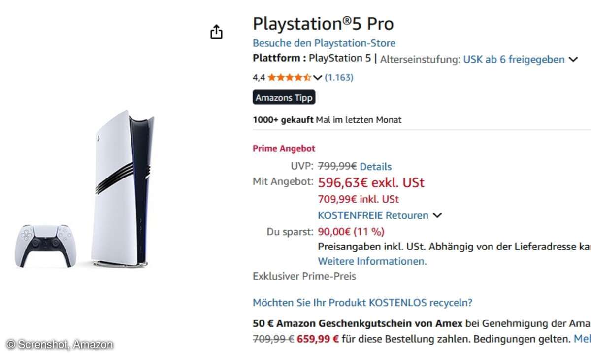 709,99 Euro ist das aktuelle Top-Angebot für die PS5 Pro. Wer warten kann, könnte noch mehr sparen.