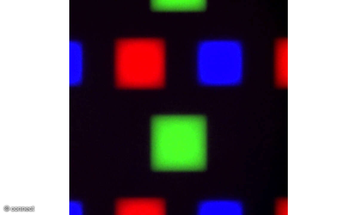 QD-OLED-Panel unterm Mikroskop