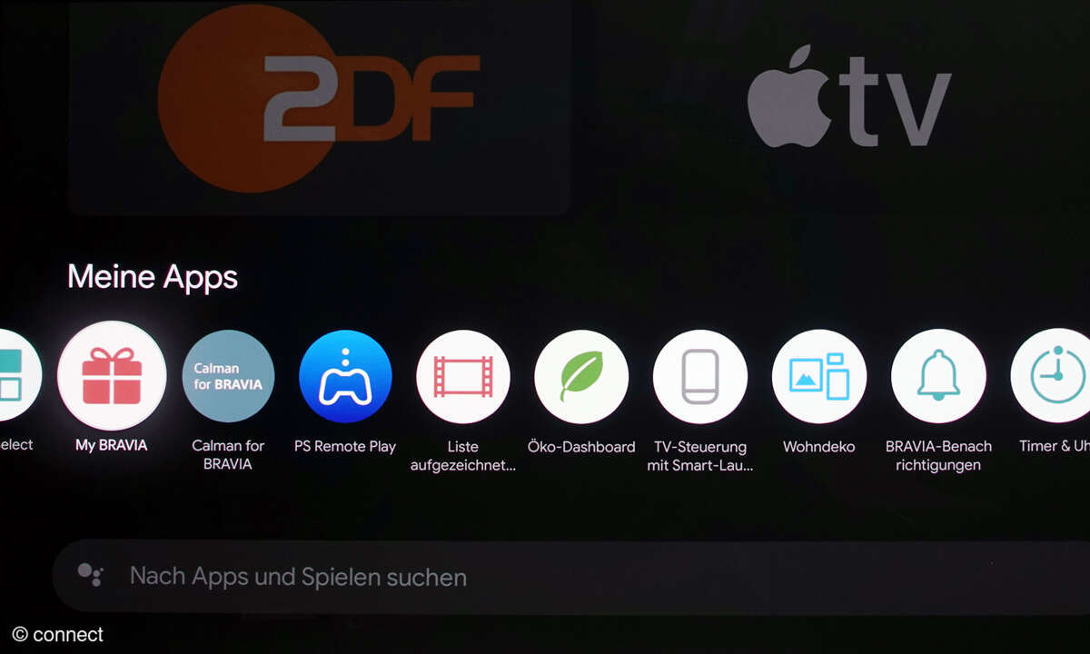 Sony Bravia 8 II im Test: Screenshot Google TV Betriebssystem