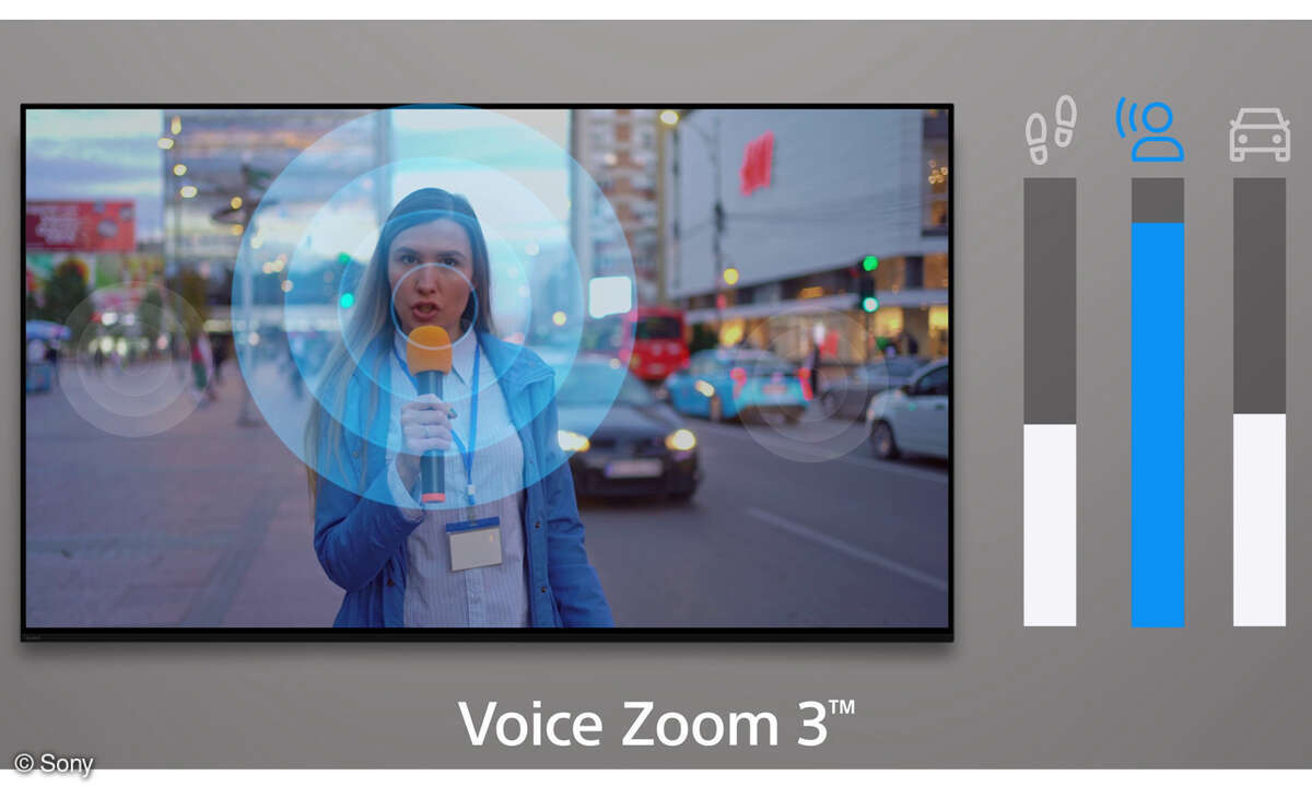 Sony Bravia 8 II im Test: Screenshot VoiceZoom