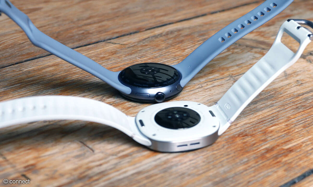 Google Pixel Watch 4 Test Vergleich Galaxy Watch 8 Rückseite
