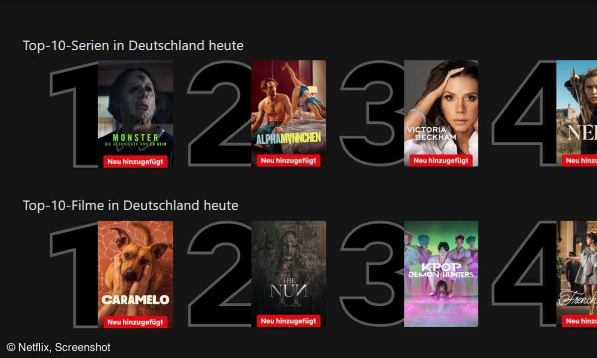 Die aktuellen Top 10 auf Netflix.