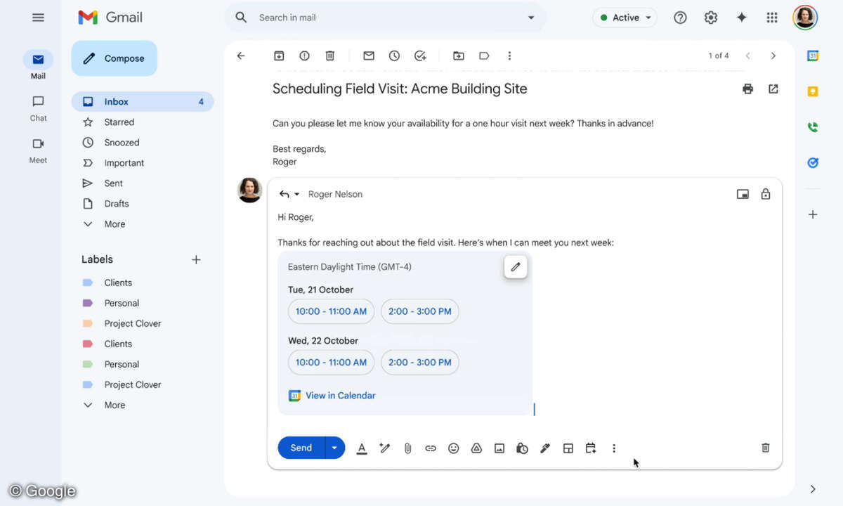 Gmail Help me Schedule