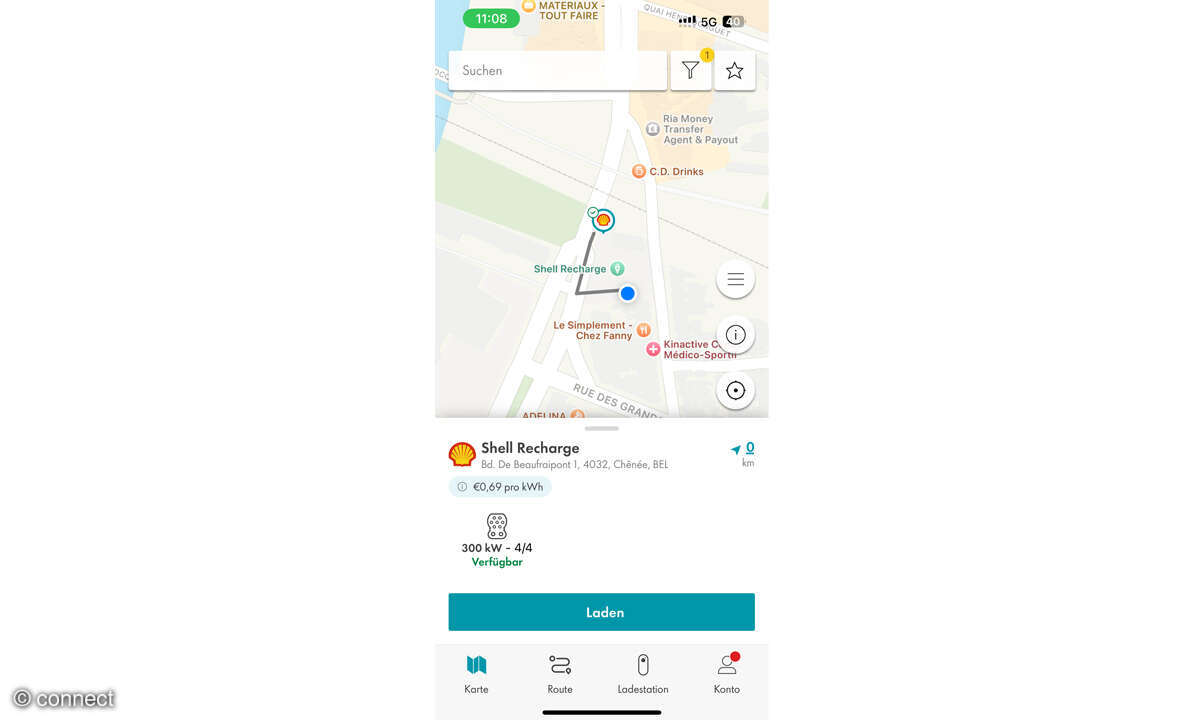Ladenetztest 2025: Elektromobilitäts-Provider (EMP) im Test: Screenshot Shell