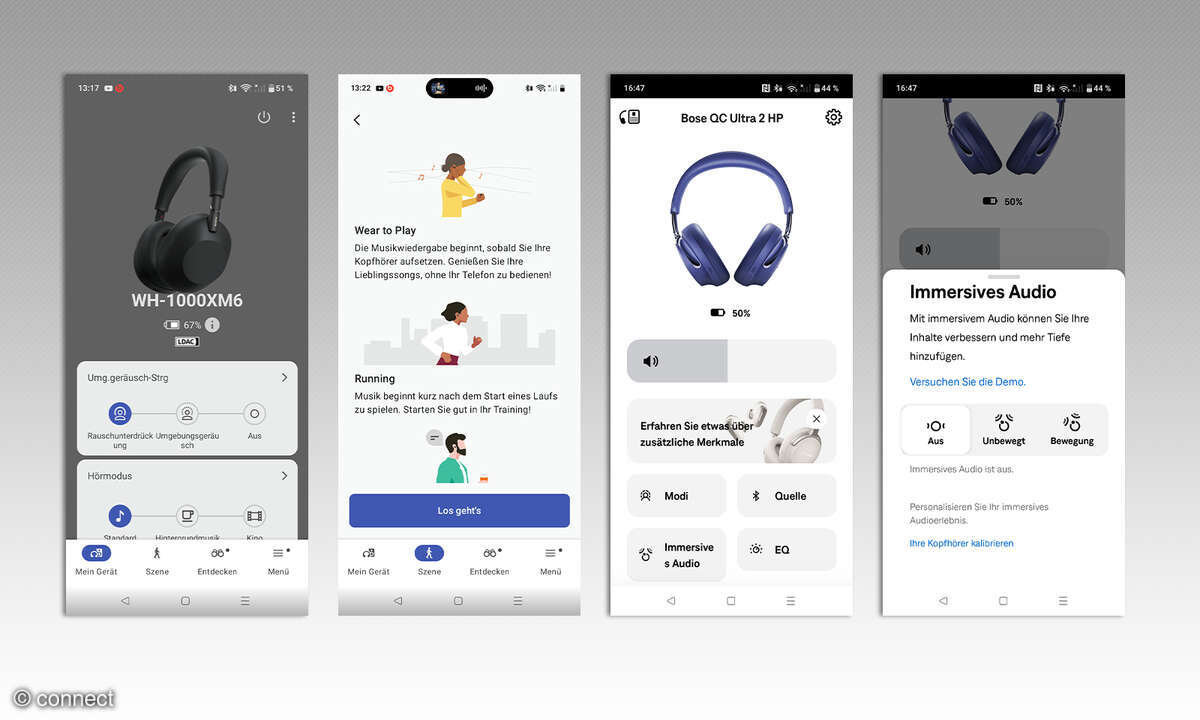 Bose QuietComfort Ultra 2 vs. Sony WH-1000XM6 Apps