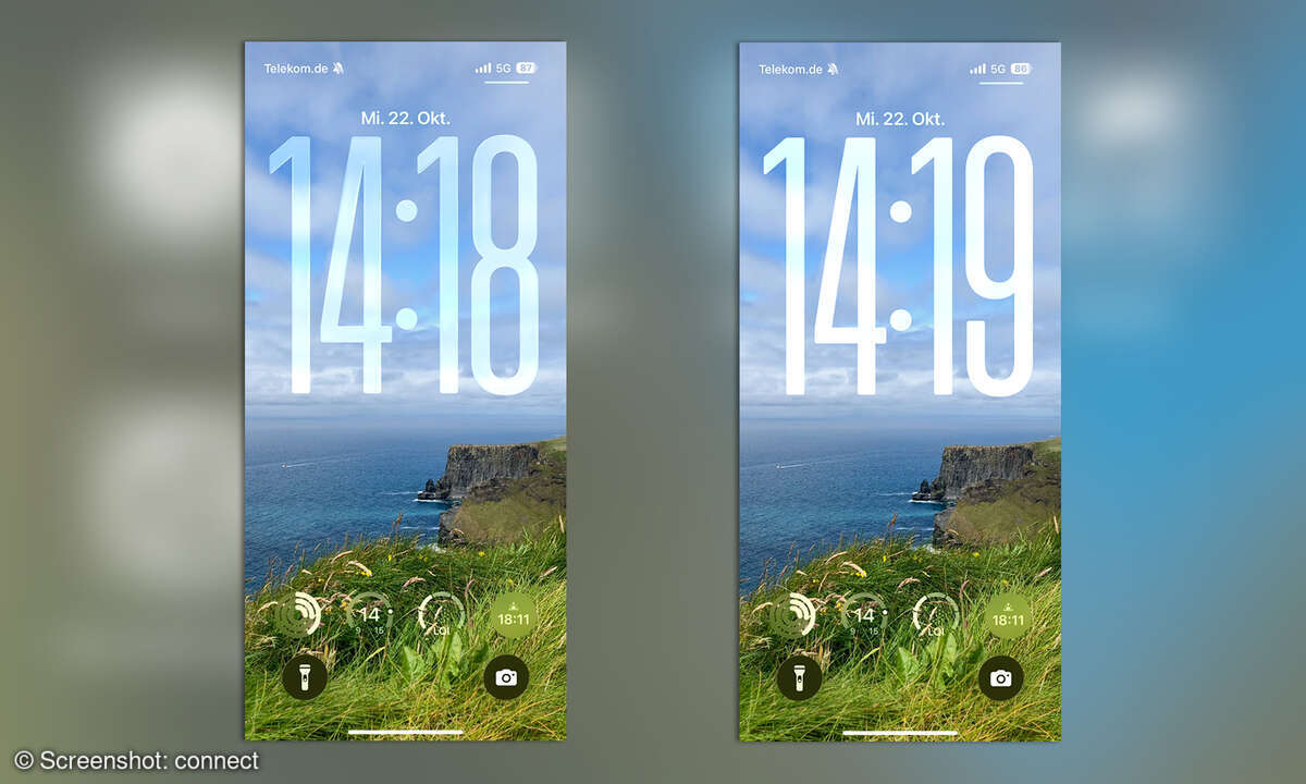 iOS 26 Liquid Glass Uhr