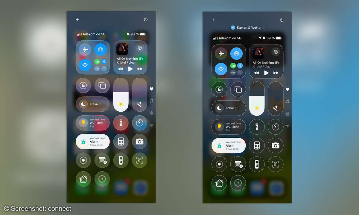 iOS 26 Liquid Glass Kontrast erhöhen