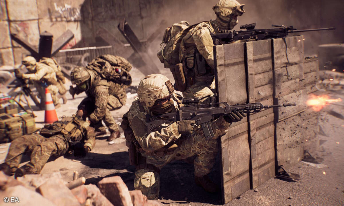 Verwundete können wir jetzt erst in Deckung ziehen, ehe wir sie verarzten.