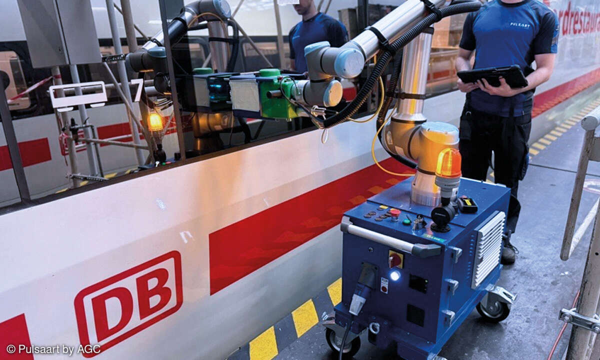 Nachrüstung im  laufenden Betrieb: Das Lasern  der Scheiben  kann bei Instandhaltungsmaßnahmen oder  separat erfolgen.