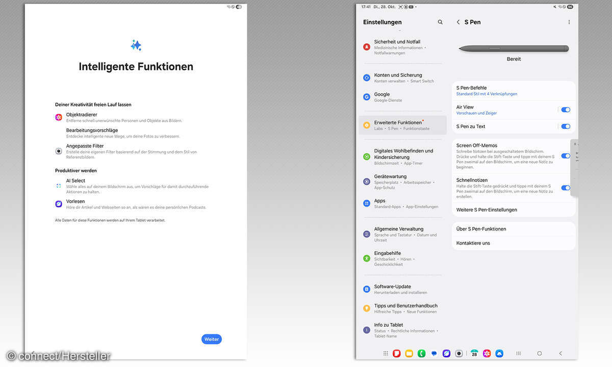 Samsung Galaxy Tab S10 Lite 5G Test Screenshots AI Features