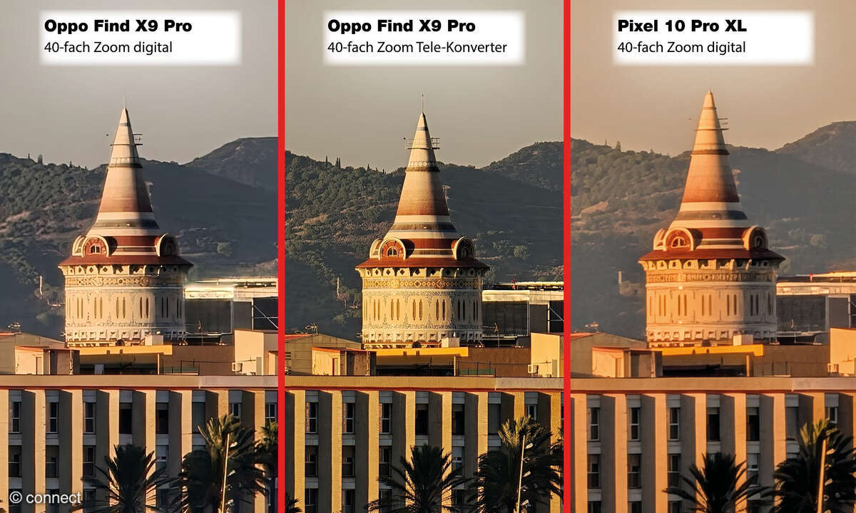 Oppo Find X9 Pro Tele-Konverter Bildvergleich 40x-Zoom