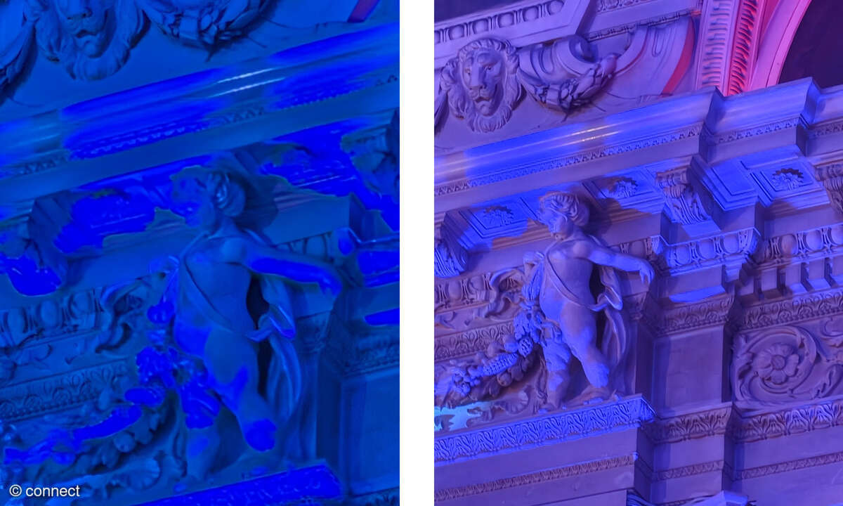 Google Pixel 10 Pro versus Vivo X300 Pro Fotovergleich Wiener Hofburg Decke Stuck