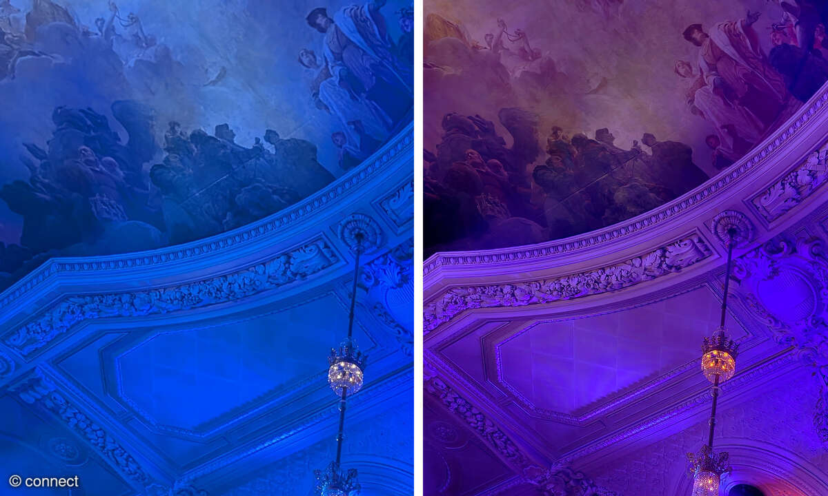 Google Pixel 10 Pro versus Vivo X300 Pro Fotovergleich Wiener Hofburg Decke Stuck 2