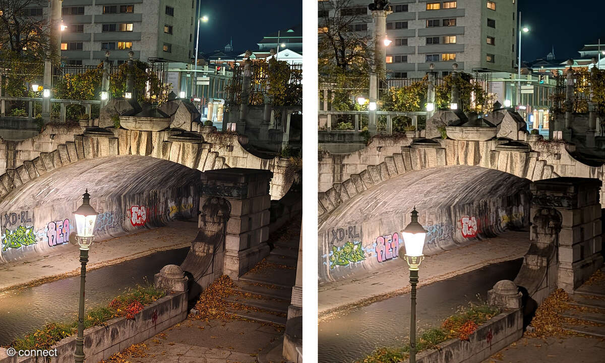 Google Pixel 10 Pro versus Vivo X300 Pro Fotovergleich Straßenbeleuchtung