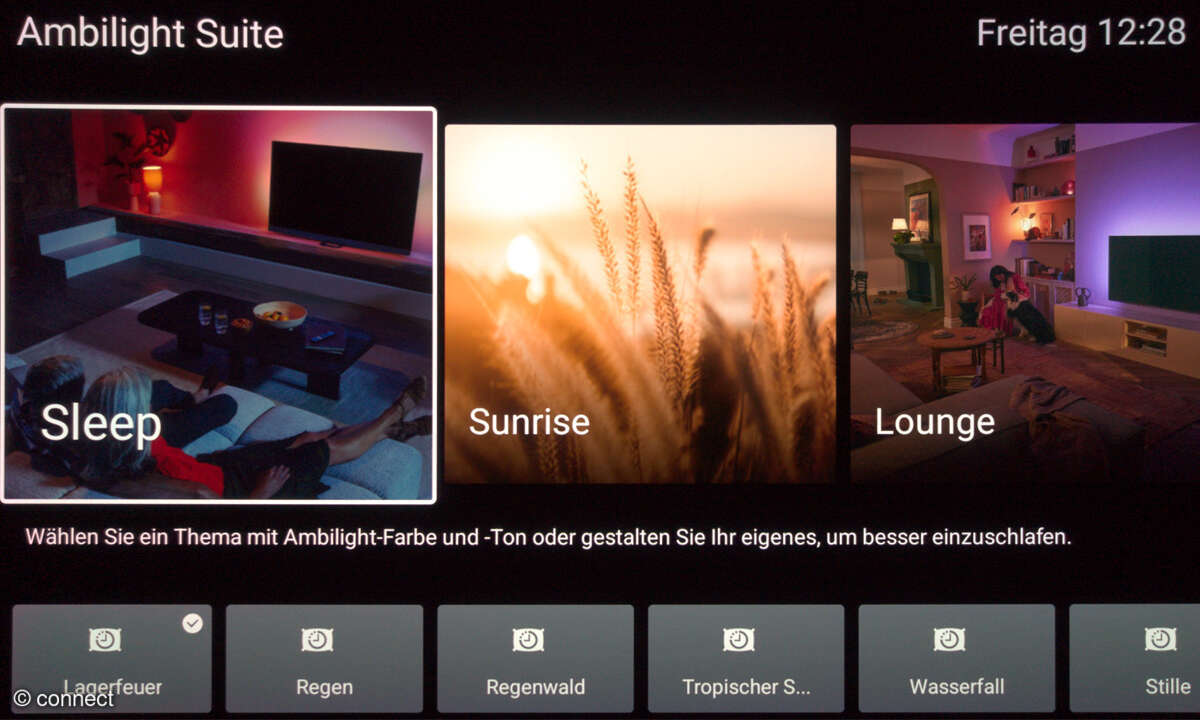 Philips 65OLED810 im Test: Screenshot Ambilight