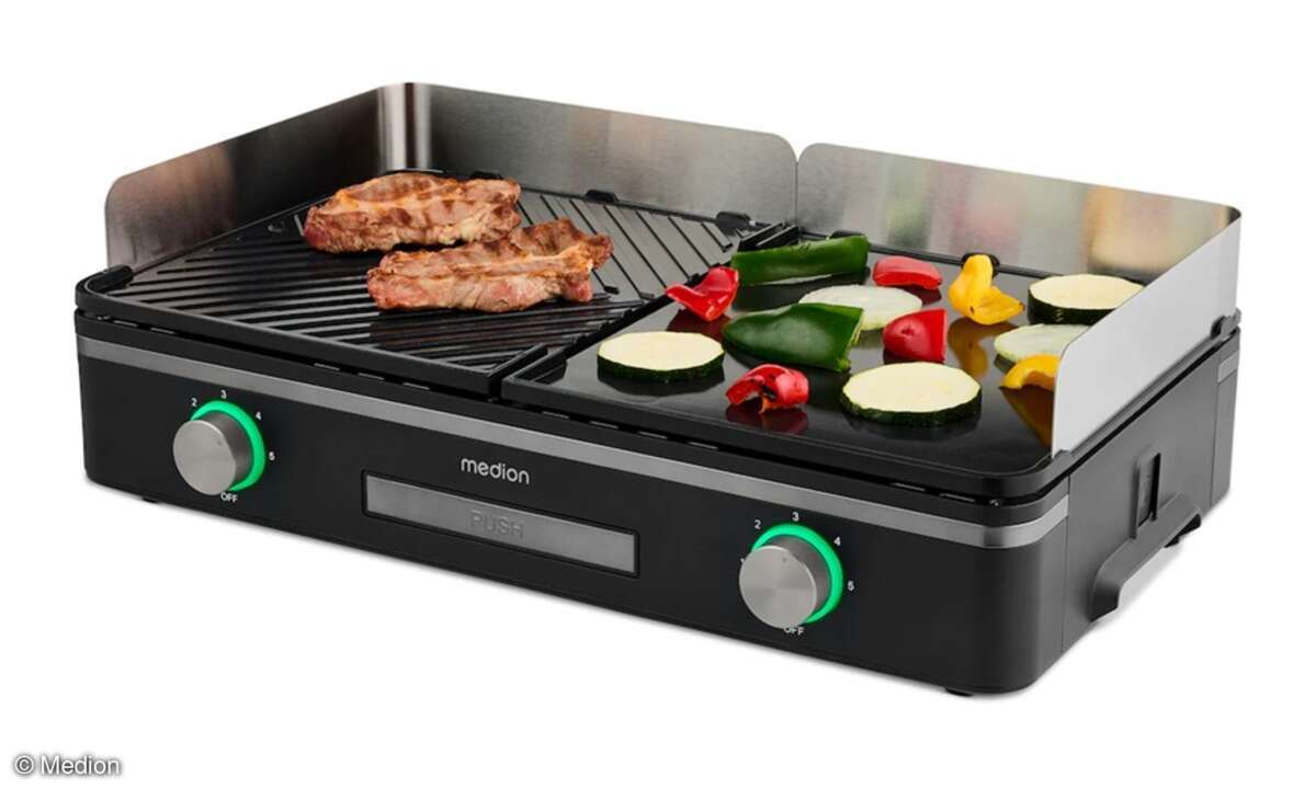 Medion Life MD 12027 Tischgrill mit Dual-Zonen-System