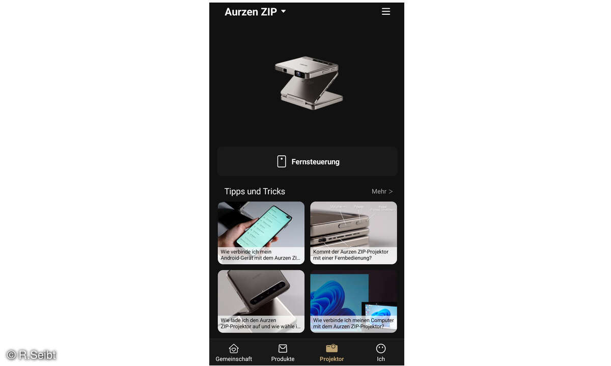 Per Smartphone-App gibt es Hilfe und Steueroptionen