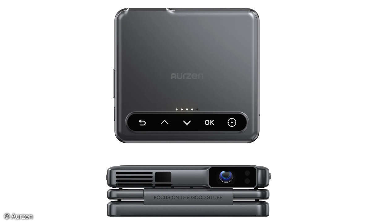 Auf der Oberseite kann man per Sensortasten Einstellungsmenüs aufrufen. Eine Fernbedienung ist nicht nötig