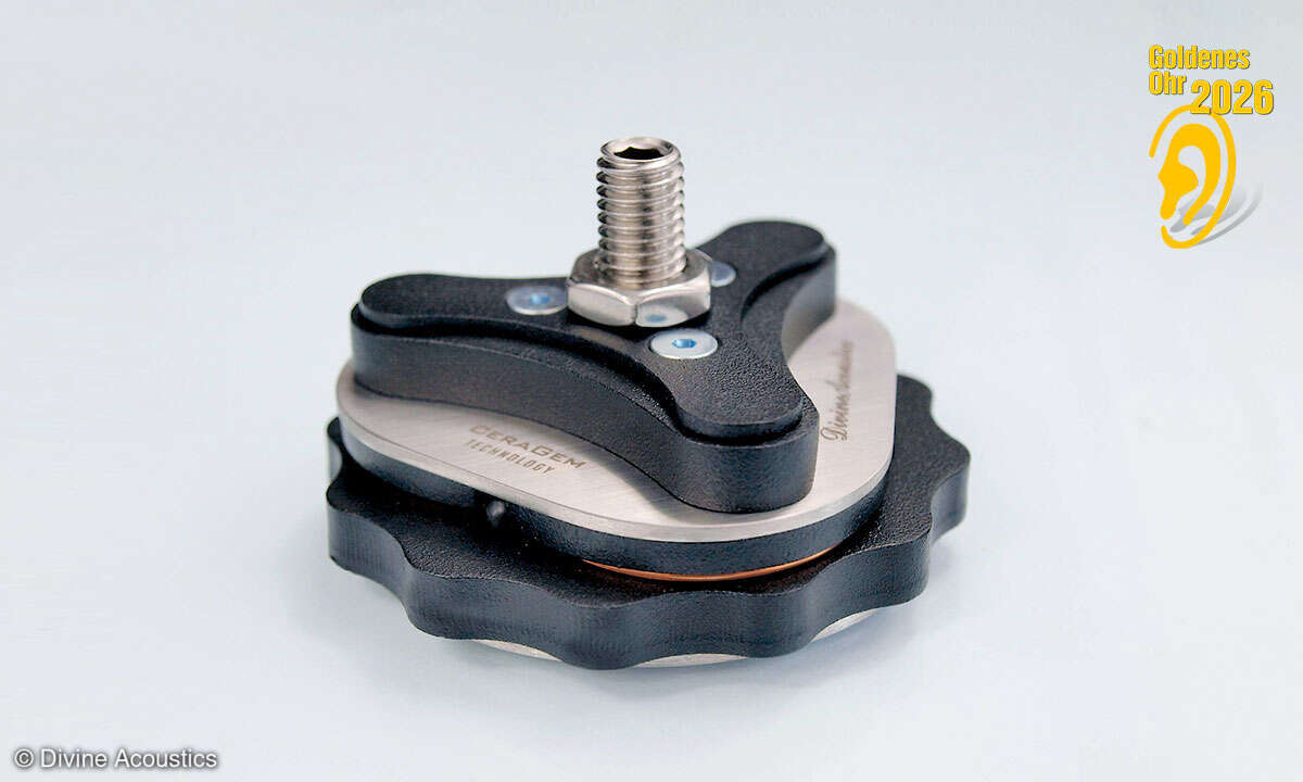 Mit den Absorberfüßen kommt ein System ins Spiel, das mithilfe der eigens entwickelten CeraGem-Technologie Vibrationen effizient ableitet, bündelt und dämpft, ideal zum Einsatz für Gerätebasen oder Boxen.