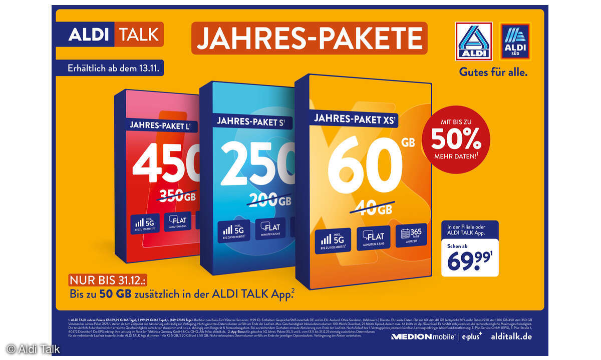 Aldi Talk Jahres-Pakete Winter 2025