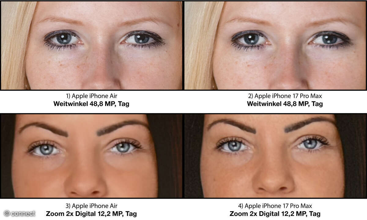 Apple iPhone Air Test Kamera Vergleich iPhone 17 Pro Max
