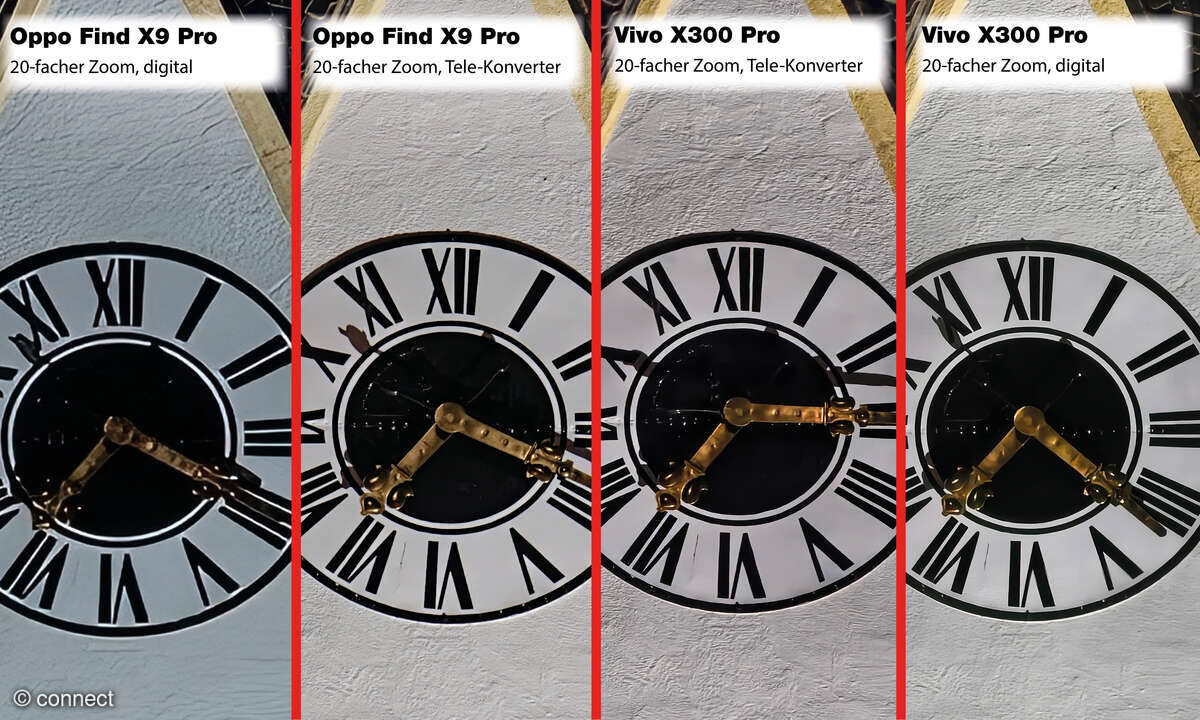 Bildvergleich Oppo Find X9 Pro vs Vivo X300 Pro 20x-Zoom Nacht