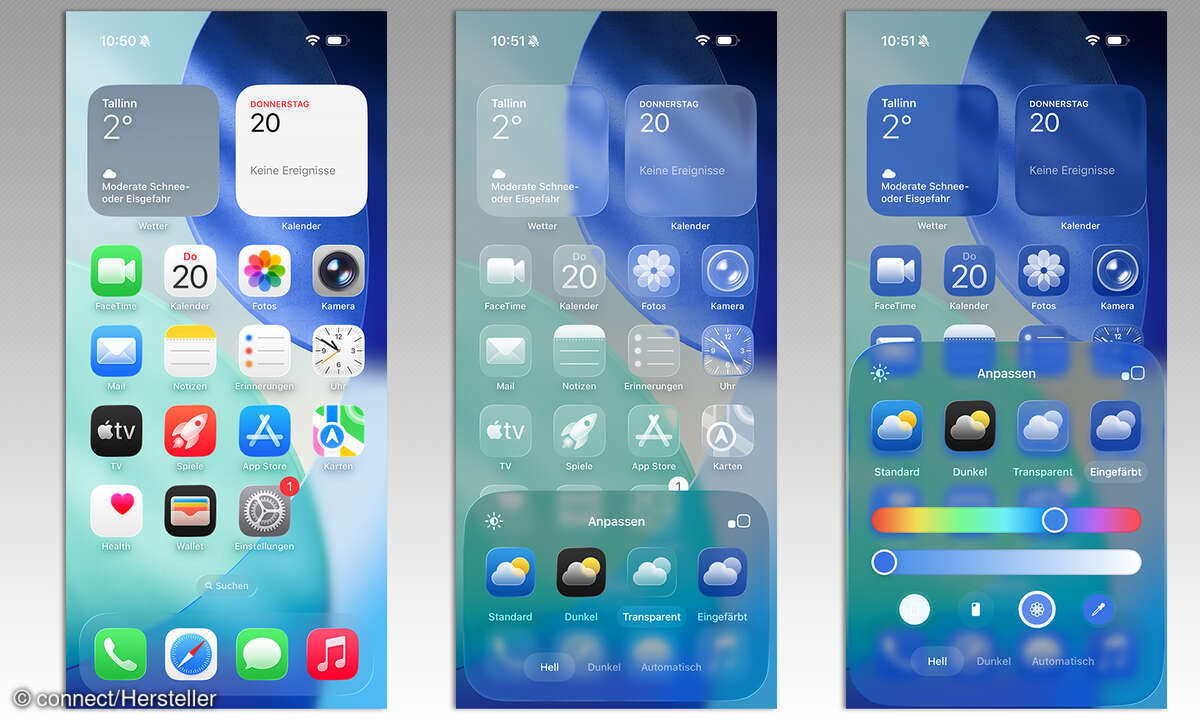 Apple iPhone Air Test Screenshots Liquid Glass
