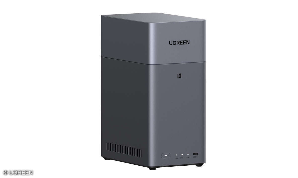 UGREEN NASync DH2300:  Das Gehäuse ist sauber verarbeitet, sieht edel aus.