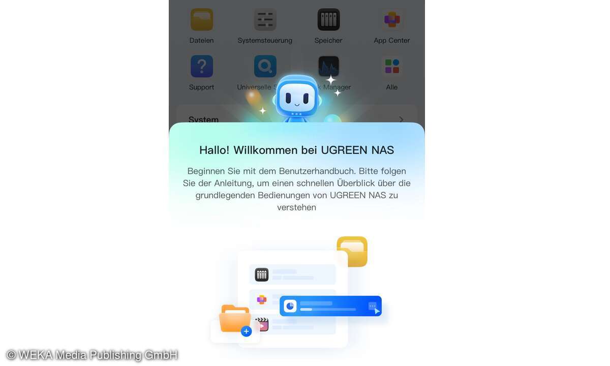 Auf dem Smartphone wurde die App für die Nutzung der NAS entsprechend vorbereitet.